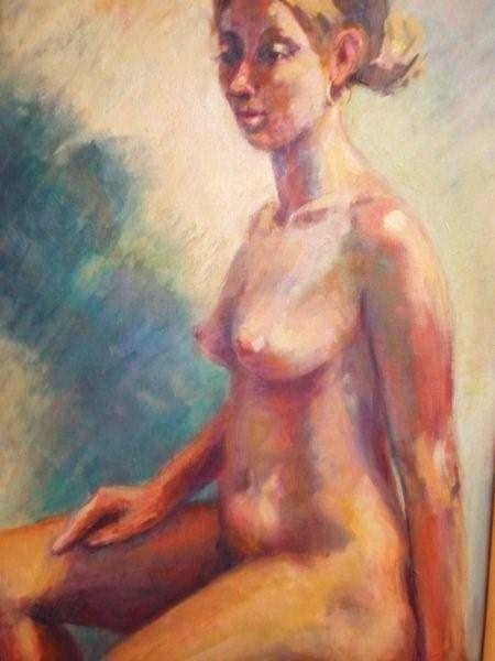  -SOLD - Seated Nude,oil on canvas