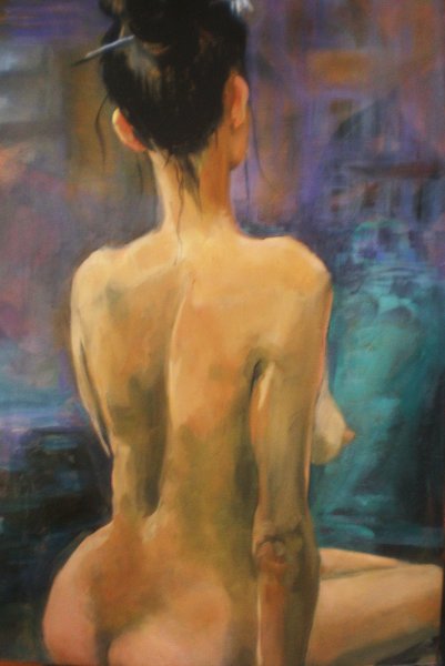 - Sold -Seated Nude, oil on canvas