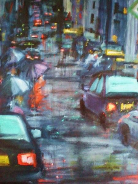  -SOLD - Wet City 11,  oil on canvas