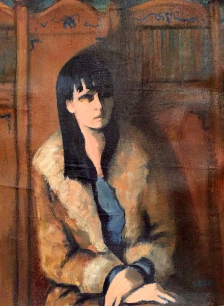  SOLD - The Fur Jacket, oil on canvas