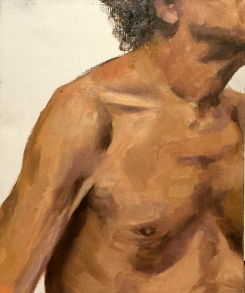 $250   Flesh and bone, oil on stretched canvas, 20cm x 25cm