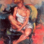 -SOLD - The Dancer Rests 1 , oil on canvas