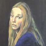 Girl with the Silver Nose Ring, oil on treated board, 60cm x50cm
