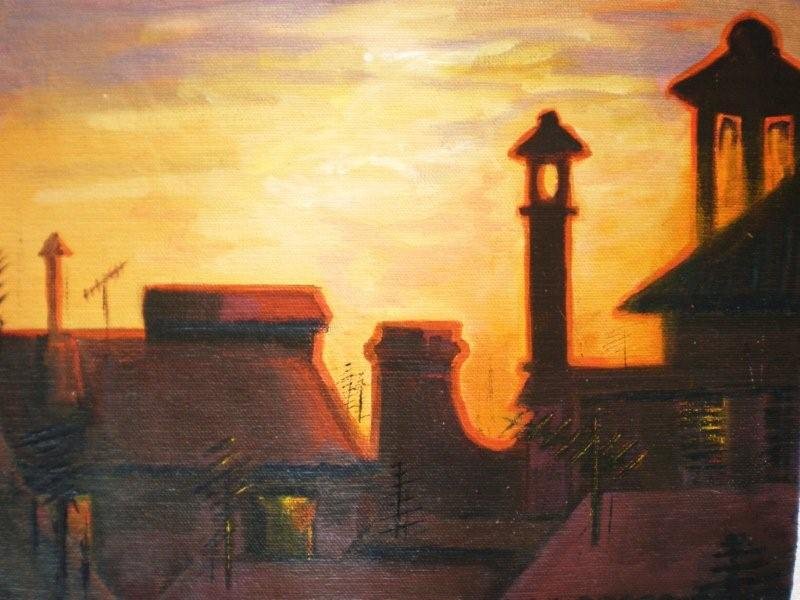 $500     Pirano Sunset, oil on canvas