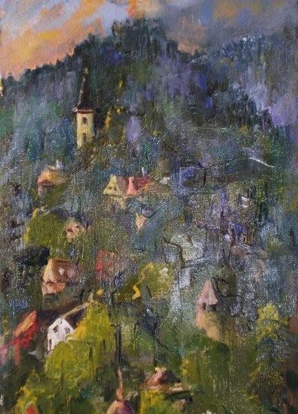  -SOLD - Czech landscape, oil on canvas