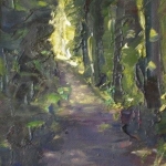 Dappled Forest Path, oil on canvas
