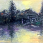 By the River, oil on canvas, 35cm x 45cm