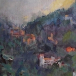 -  SOLD  - Misty Tuscan Morn, oil on canvas