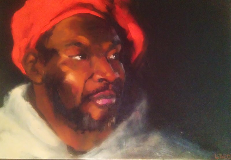 $550   The Red Beret,  Finalist in the 2013  PAA  Multicultural Exhibition