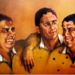  -SOLD -The Ella Bothers - Masters of Rugby,  oil on canvas