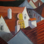  - SOLD -Prague Rooftops 1. Oil on canvas - SOLD 