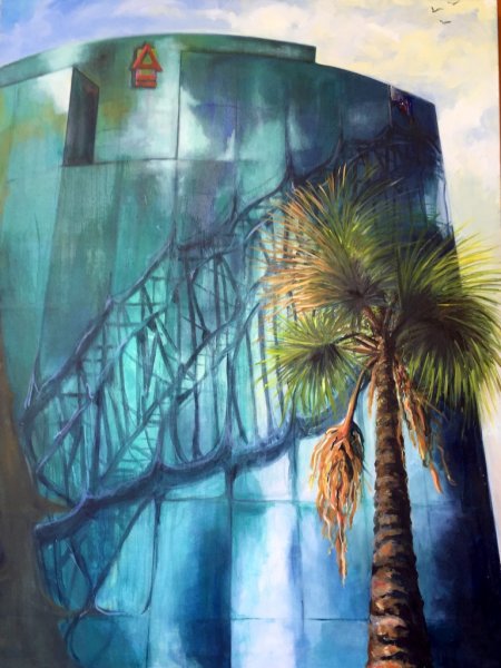 $3300   In the Shadow of the Bridge, oil on canvas, 120cm x 90cm