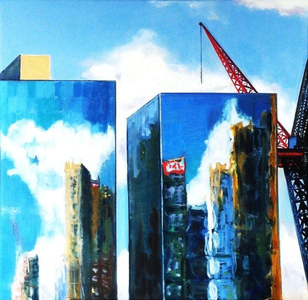  SOLD -Sydney Skyscape 11, oil on canvas