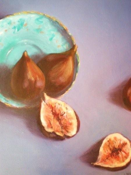 - SOLD -Fresh Figs,  oil on canvas