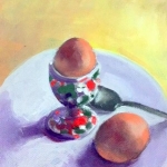  -SOLD - Brekky Time, oil on canvas